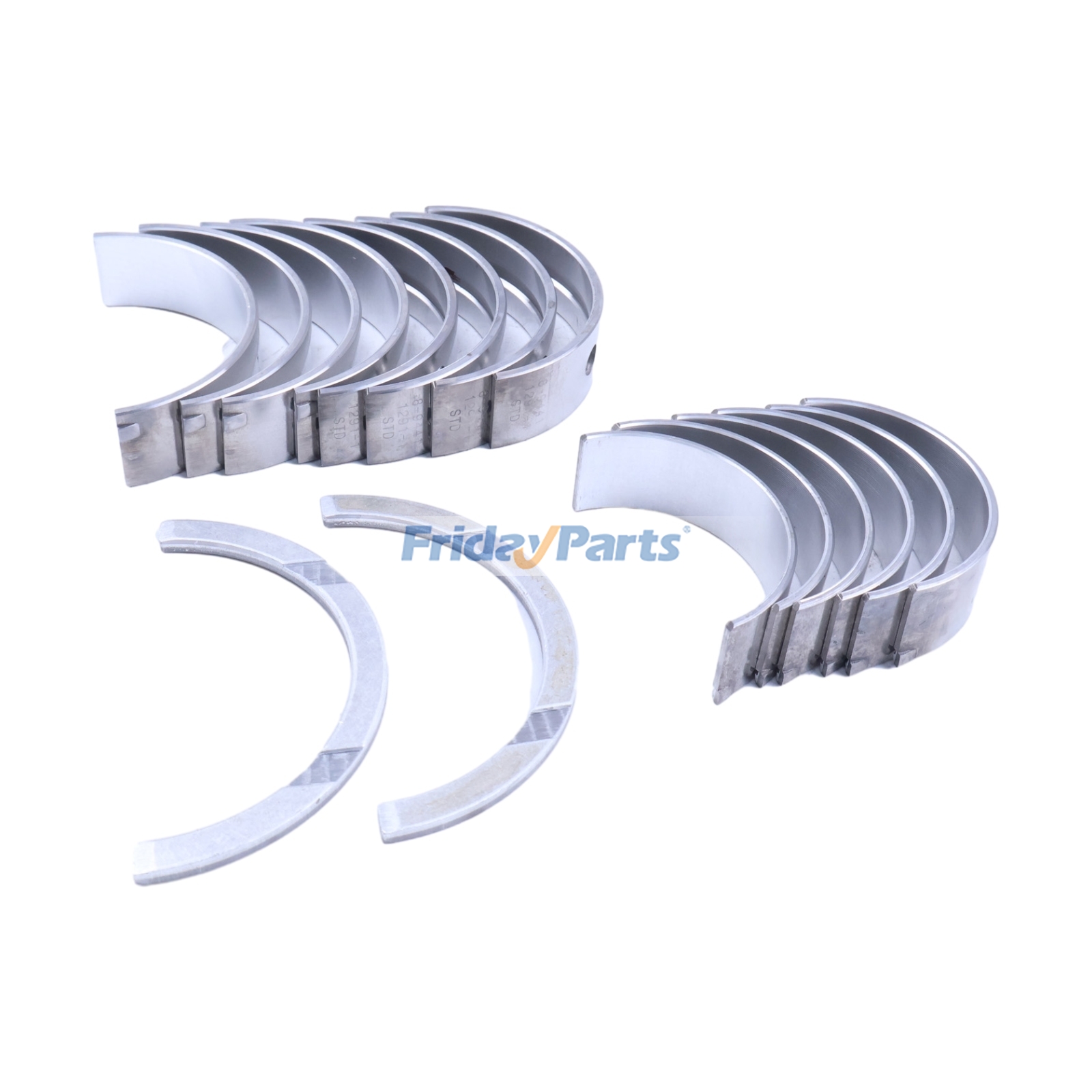 1 Set Main & Con Rod Bearing With Thrust Washer for Isuzu Engine 3KA1 IHI Excavator IS10F