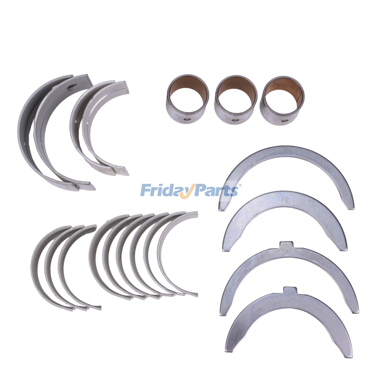 1 Set Main & Connecting Rod Bearing With Thrust 750-11250 for Lister Petter Onan Engine LPW LPW3 LPA3