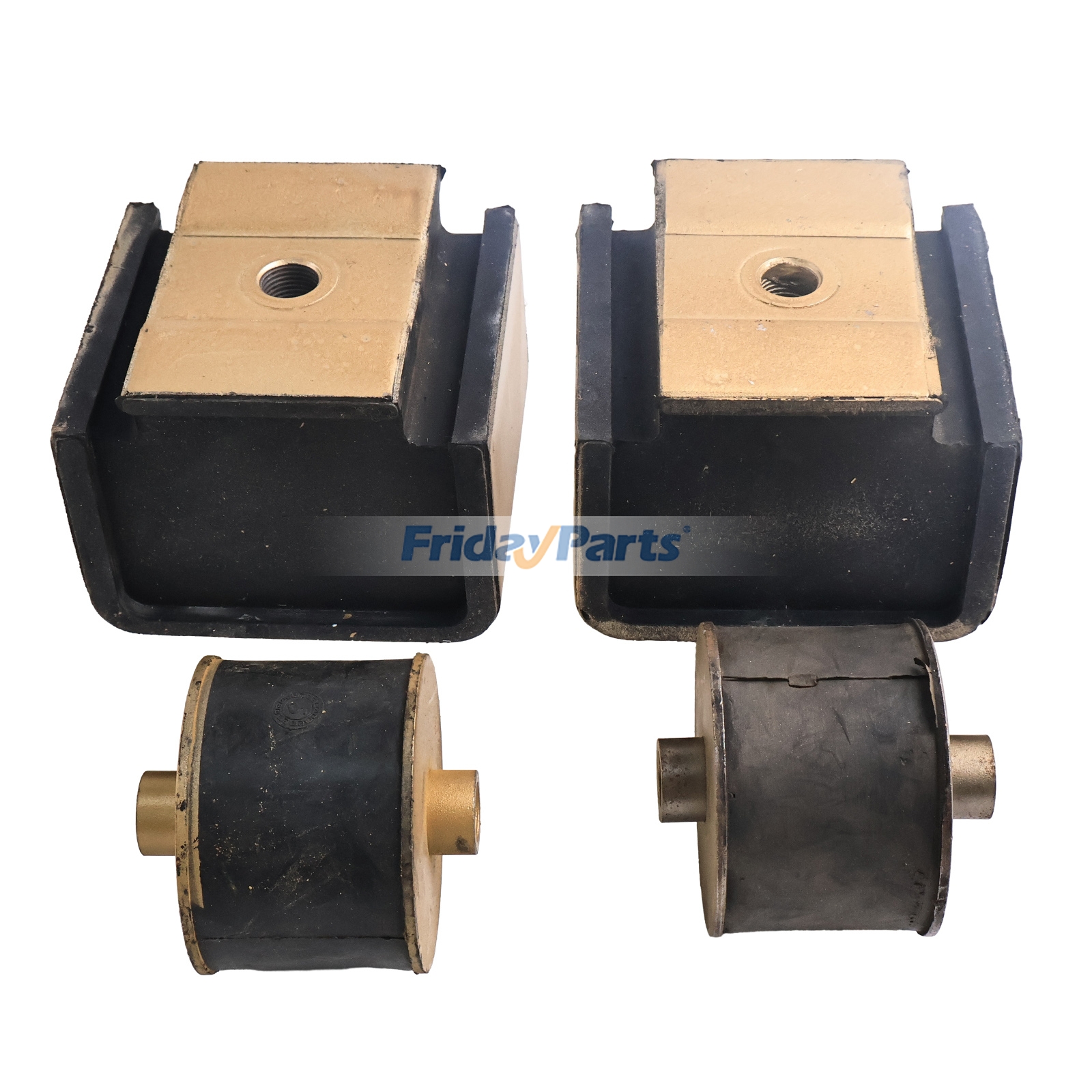 1 juego de almohadillas de goma para montaje de parachoques para excavadora Daewoo Doosan DH220-3 de FridayParts