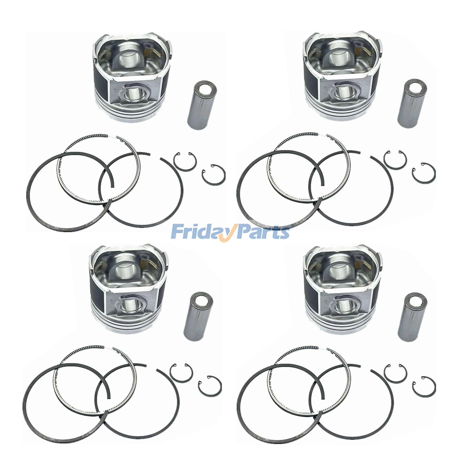 1 Set Piston Kit 6685933 for Bobcat Loader AL350 WL440 AL440 T250 T300 S220 S250 S300 A300