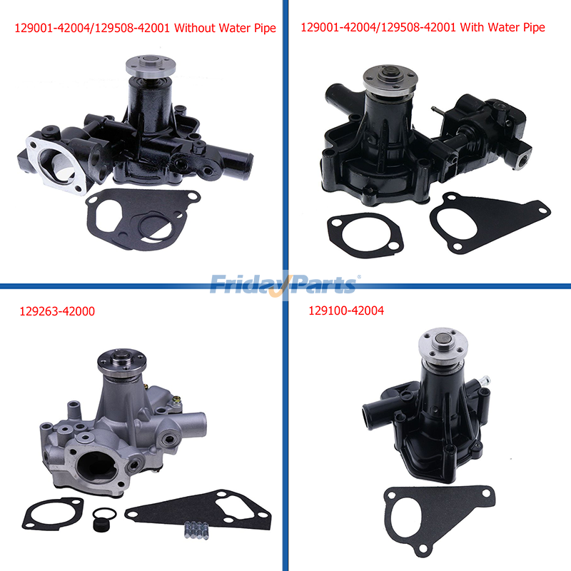Water Pump 129263-42000 129508-42001 for Yanmar 4TNV88 Komatsu 4D88E-5 4D88E-6 4D88-6 4D88E for Excavator