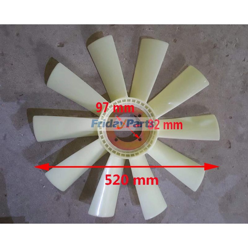 Ventilateur à 10 pales 4201844 pour moteur Deutz 1012 2012 1013pour