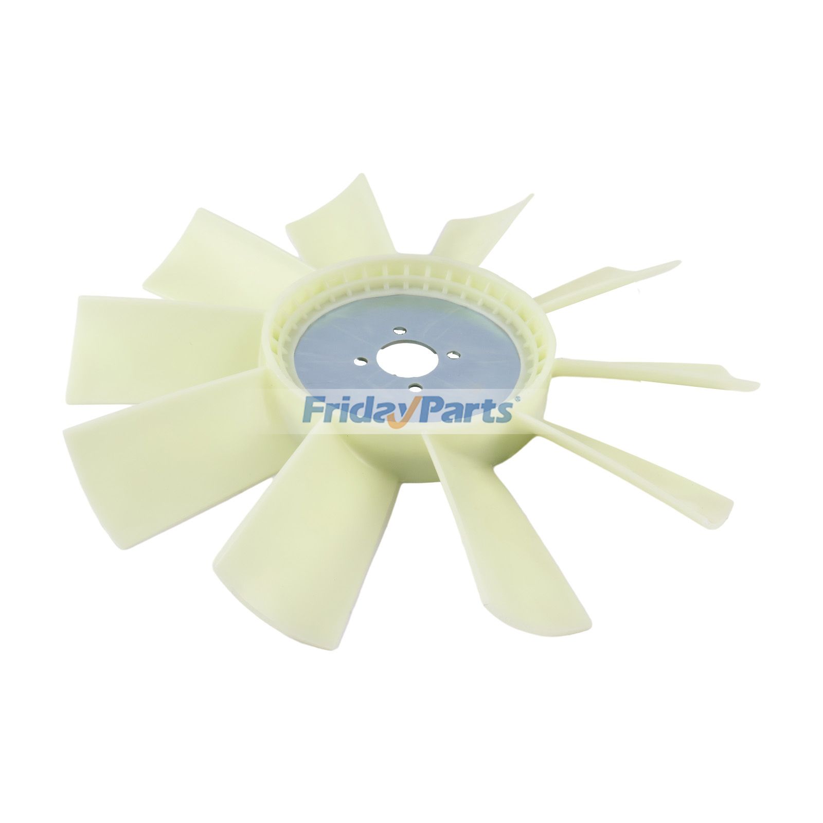 Ventilateur à 10 pales de 455 mm de diamètre, avec une distance de 41 mm entre les trous de boulon centraux et 64 mm en diagonale