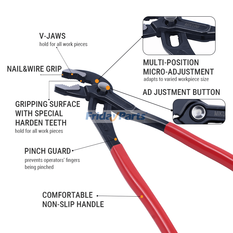 Water Pump Pliers for Hand & Power Tools