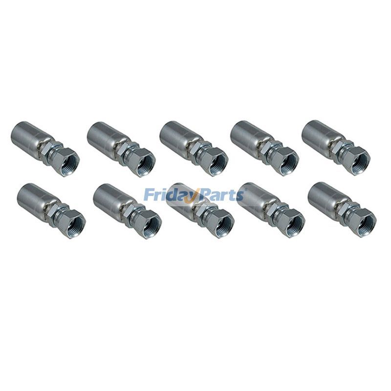 10 Pcs Hydraulic Hose Fitting With 1/2" JIC Female Swivel FJX-06-08 for Parker