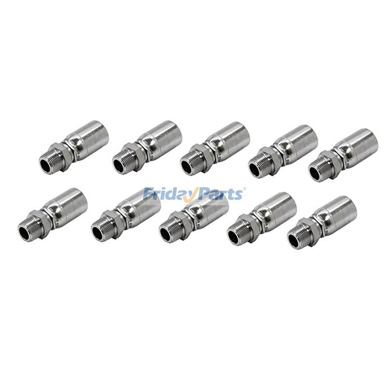 10 Pcs Hydraulikschlauch Fitting Mit 3/8 "NPT Männlichen Swivel 06U-J06 für Parker 100R1 100R2 100R17