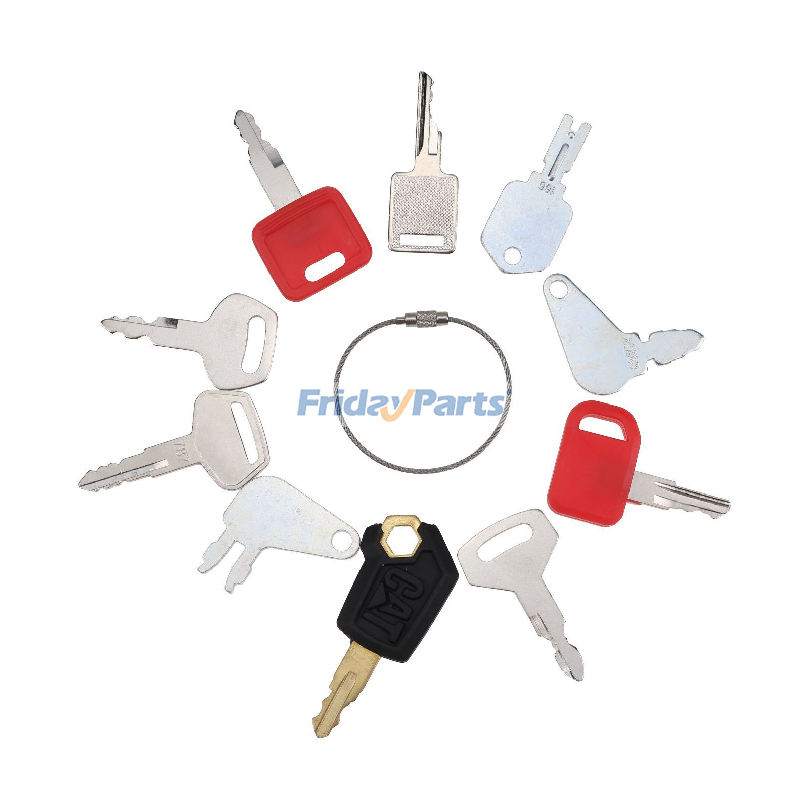 10 clés de contact Pour CASE,Pour CAT,Pour JOHN DEERE,Pour KOMATSU,Pour AUTRE MARQUE