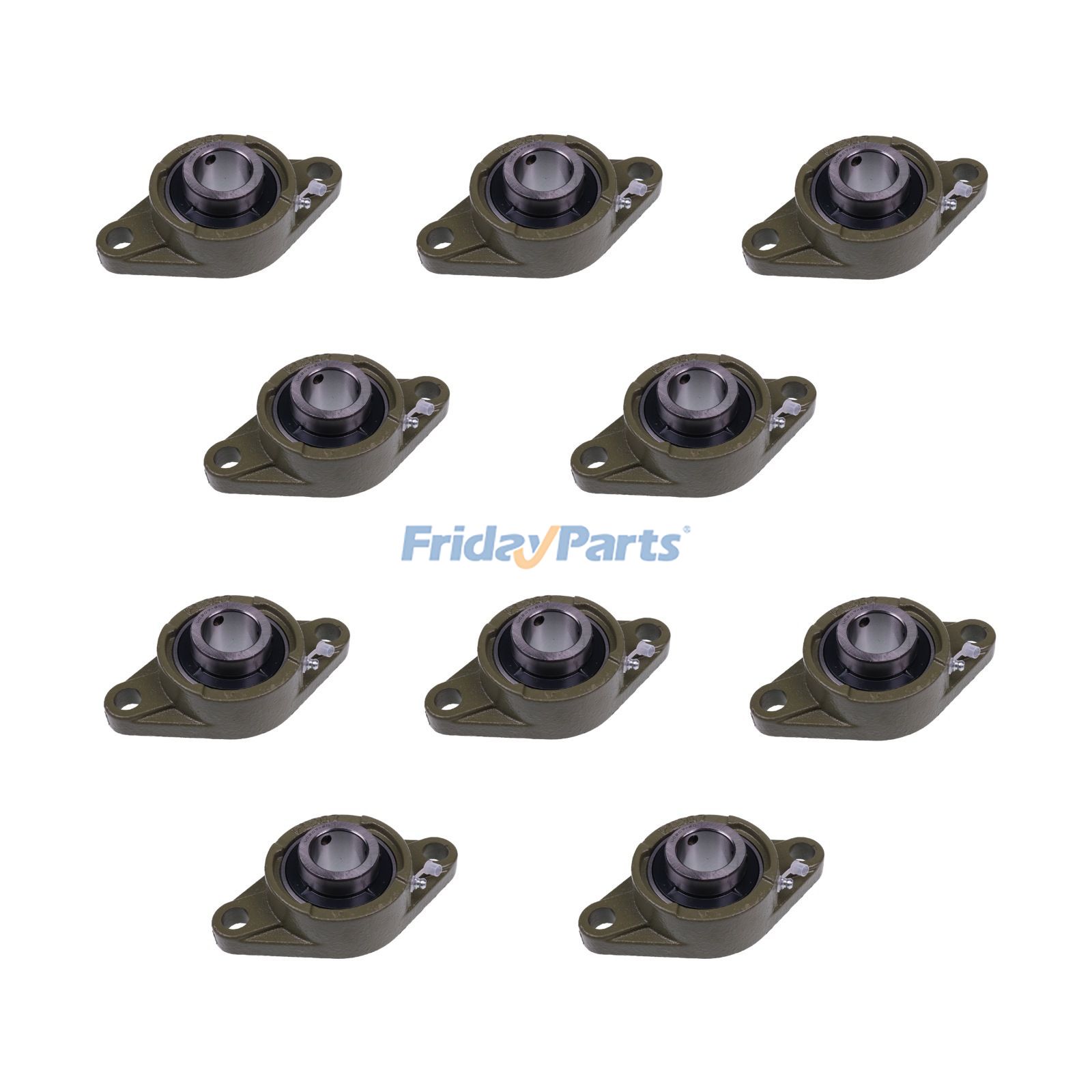10 Pieces 1-1/4" Two Bolt Flange Bearing UCFL207-20