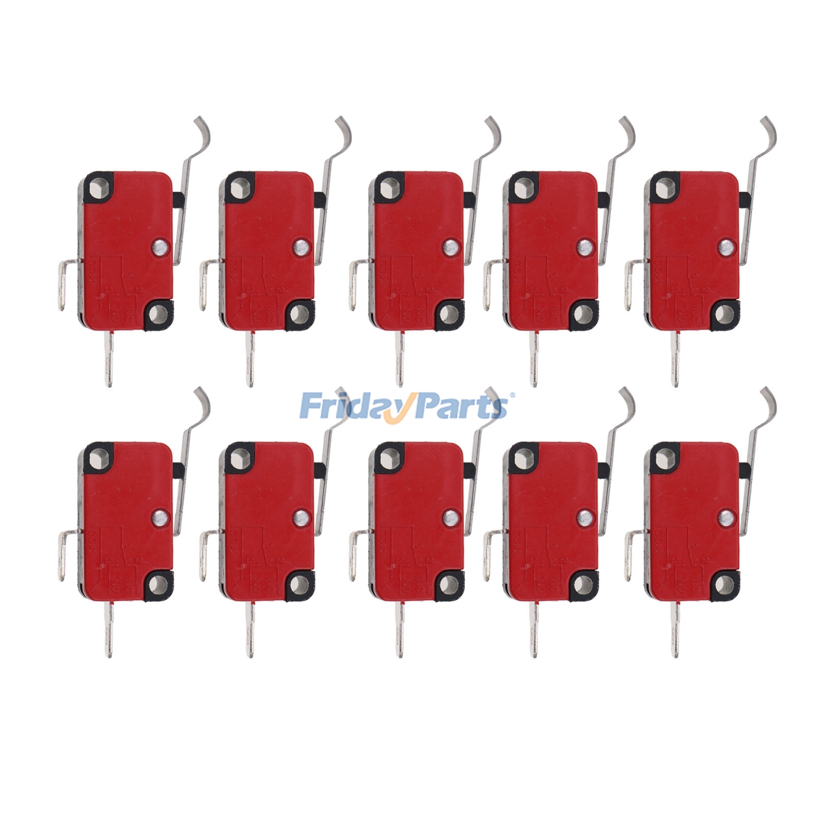 10 peças 2 pinos 15A 125/250VAC Micro interruptor de limite com alavanca de ponta curva V-154-1C25 1014808 1014806 para Club Car Golf Cart DS Precedent