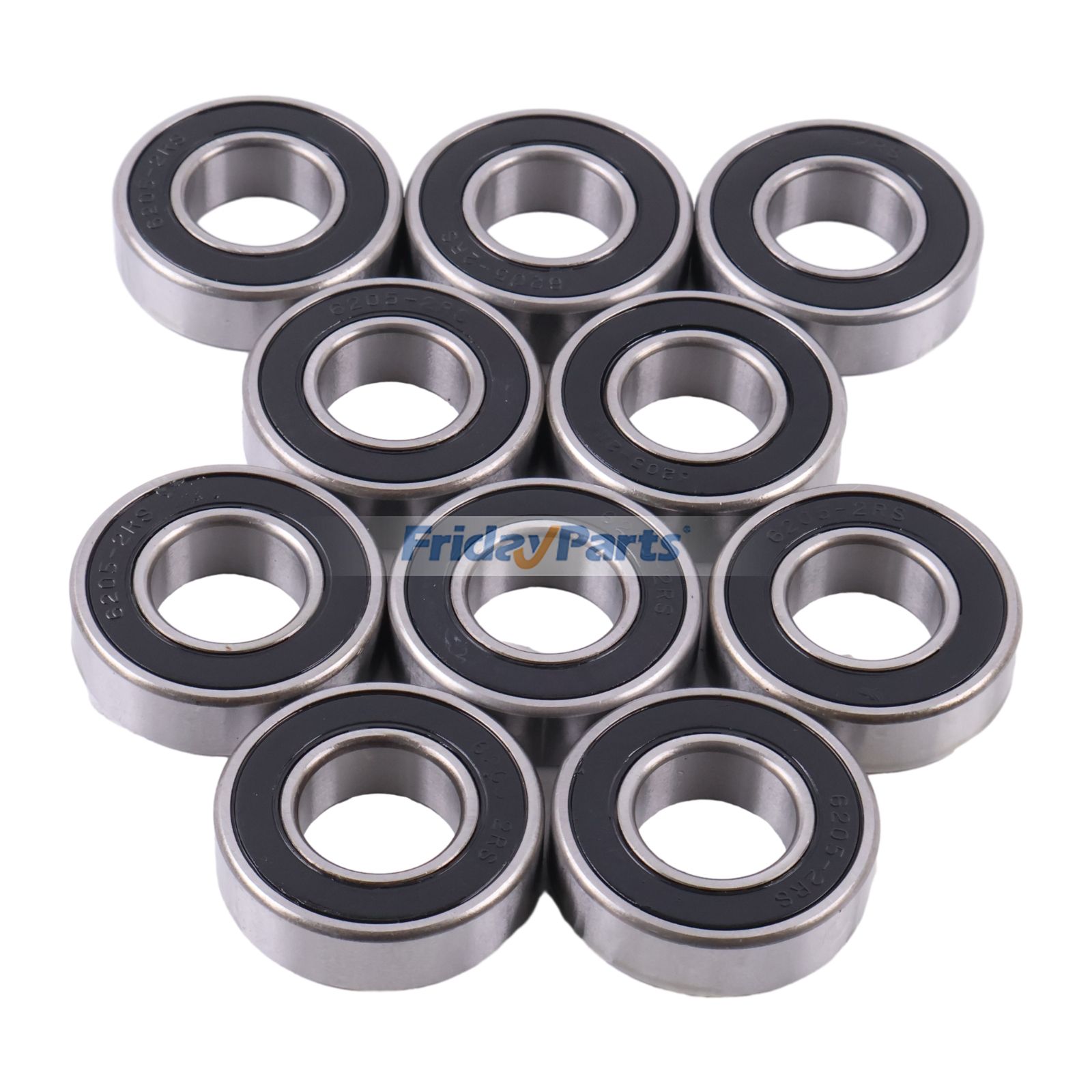 10 Pieces Ball Bearing 6205-2RS-16 for CASE Loader 580K
