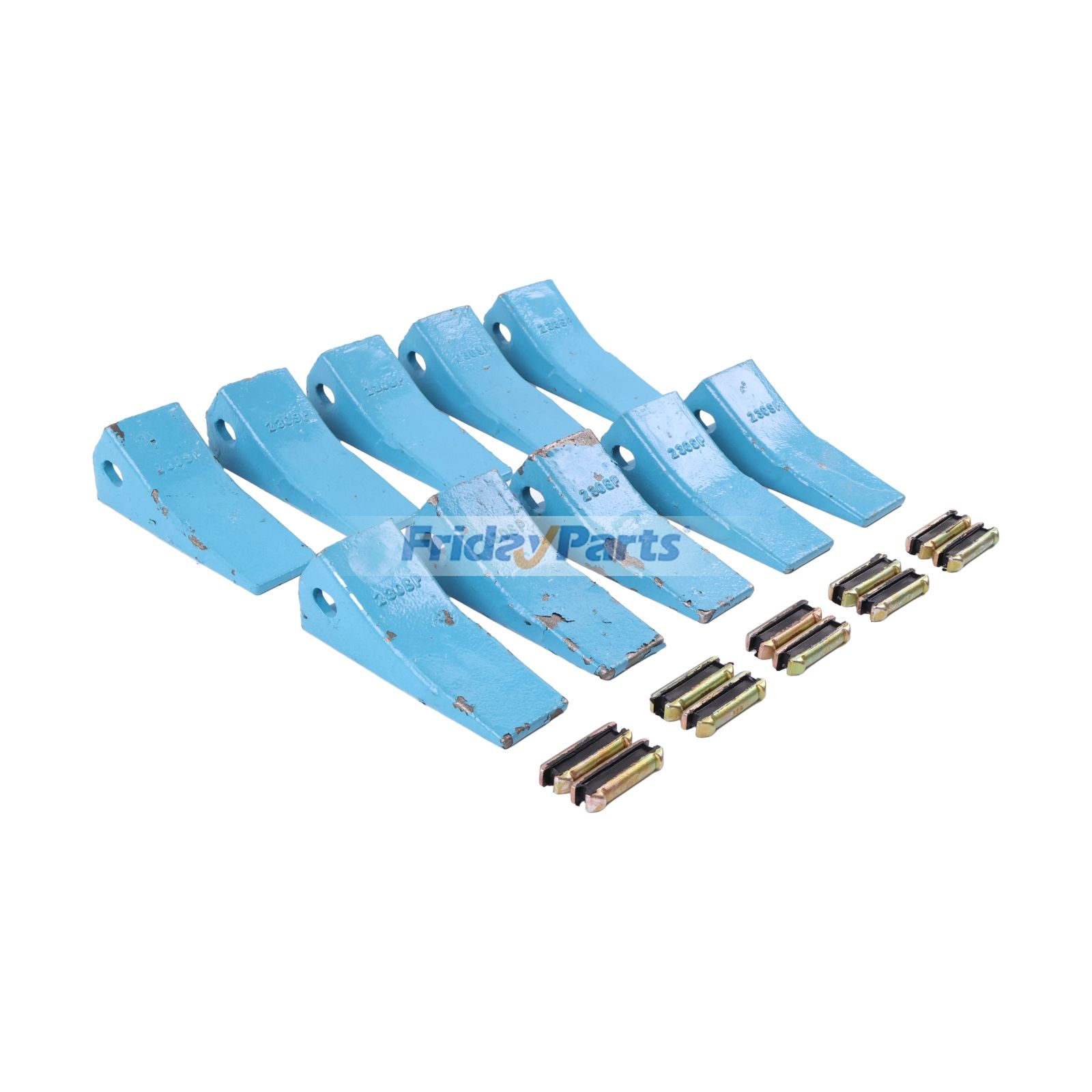 10 Pieces Bucket Teeth 230SP With Pin 23FP for John Deere CASE JCB Skid Steer Loader And Excavator Backhoe