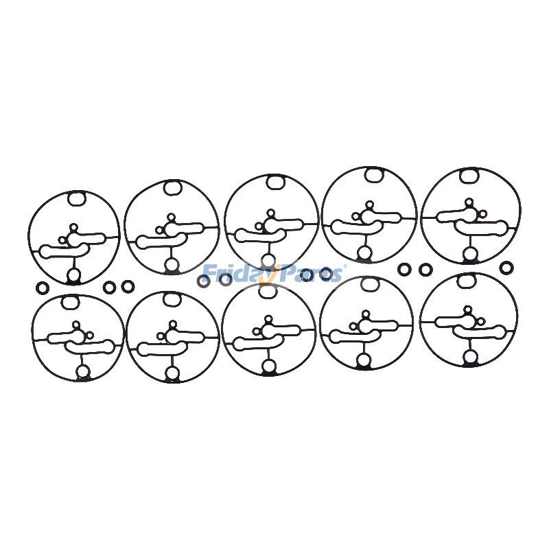 10 Pieces Float Bowl Gasket With Inlet Seal 698781 for Nikki Carburetor Briggs & Stratton Engine 201312 212707 216312 31E577 31D777 31S877 406677 441677 44C877