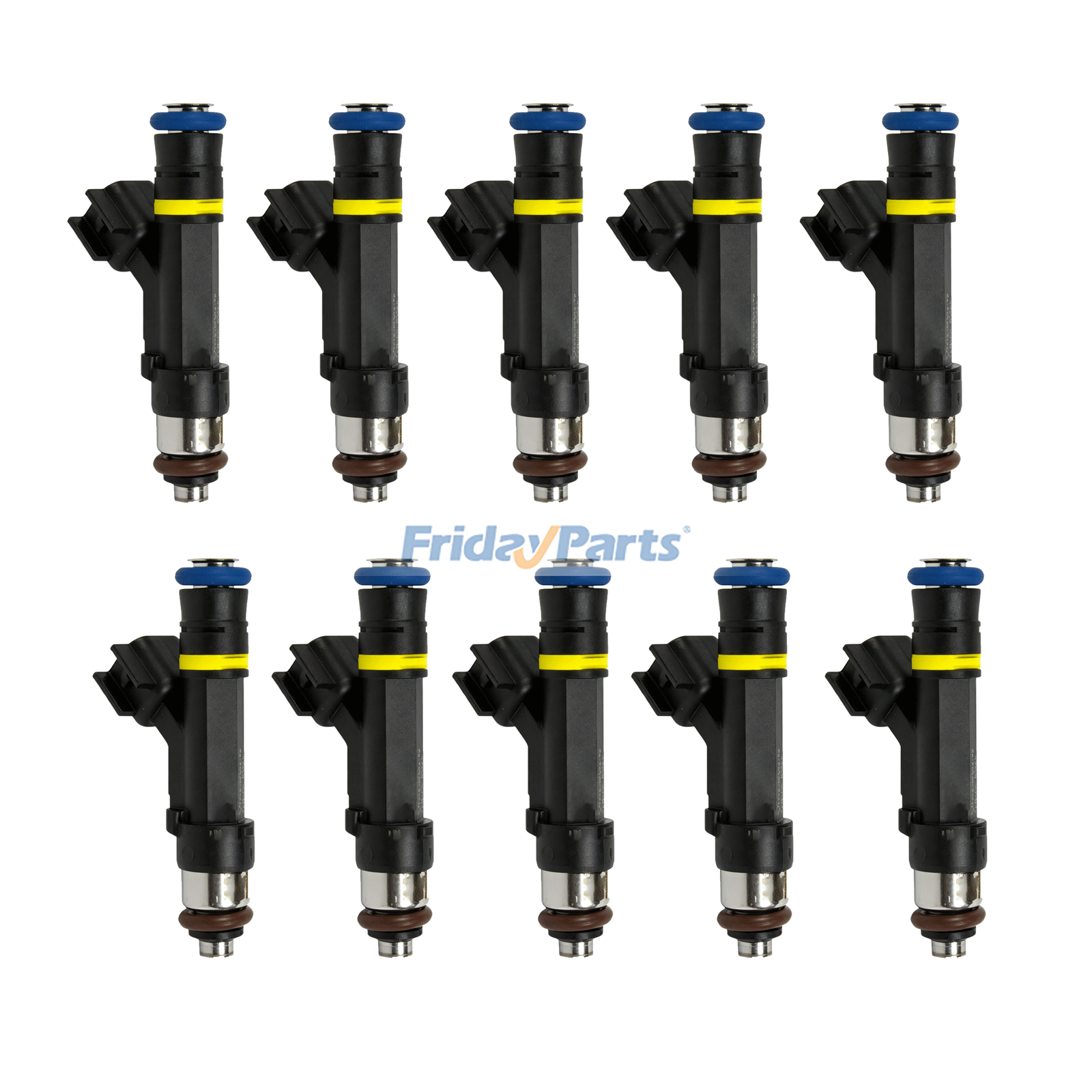 10 inyectores de combustible FC4Z-9F593-A y FC4E-9F593-AB para vehículos Ford F59 (autocaravanas), F650, F450SD, F450, F550, F550SD, F53 (autocaravanas) y F750 (2011-2017). para Motor,Vehículo