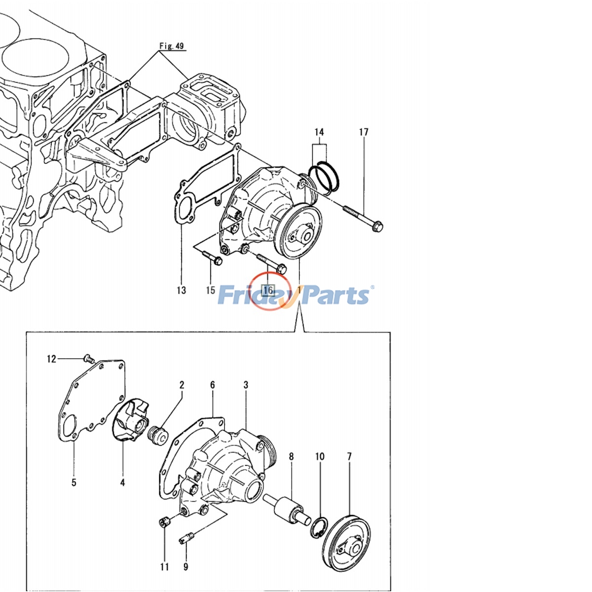Boulon à bride hexagonalepour Pelle,Chariot Télescopique