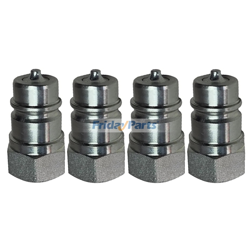 Conjunto de 4 Conectores Rápidos Hidráulicos AJ58437 para Motores John Deere 4045, 6068 e Tratores 6125, 6145, 6405, 6415, 6605, 6615, 7505, 7515, 6110J, 6125J e 6145J.