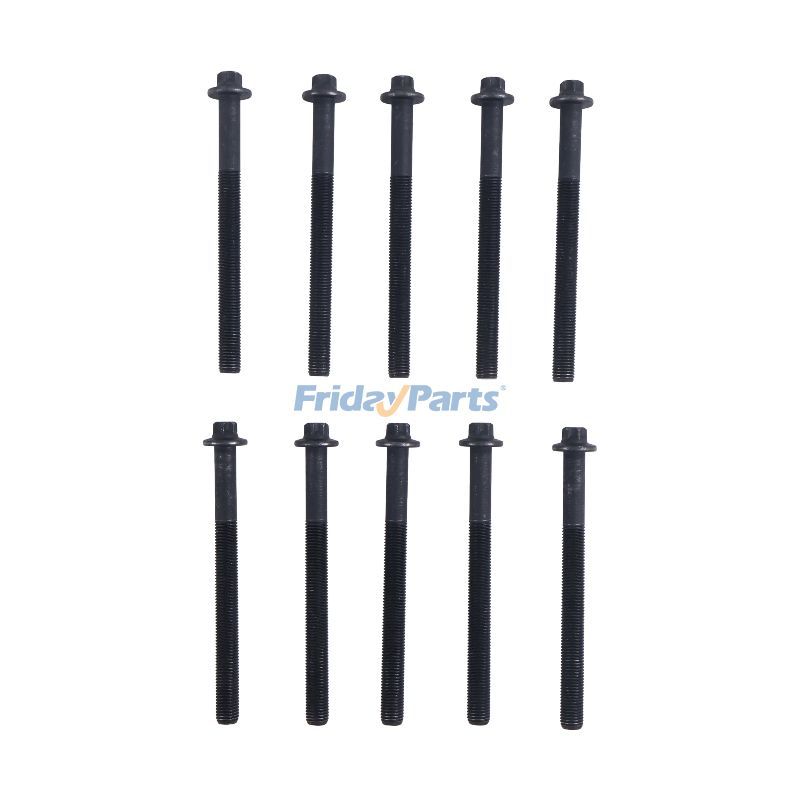 10 Pieces M12 x 140mm Engine Cylinder Head Bolt 320/02711 320/02521 for JCB Loader 3C 3CX 3D 1400B 1550B 1600B 1700B 214 215 216 217
