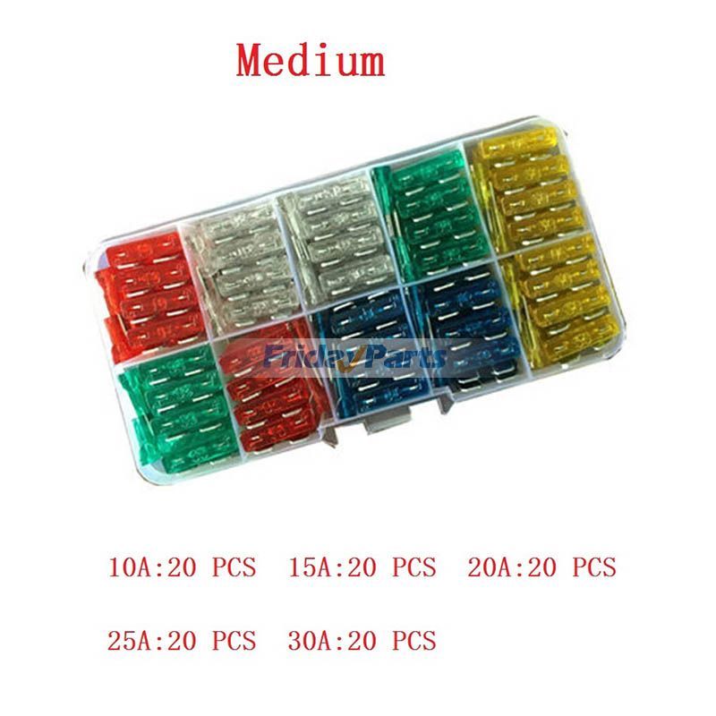 100 PCS Fusible 5-30A Mini Petit Moyen Machines Foreuses Voiture Général de FridayParts