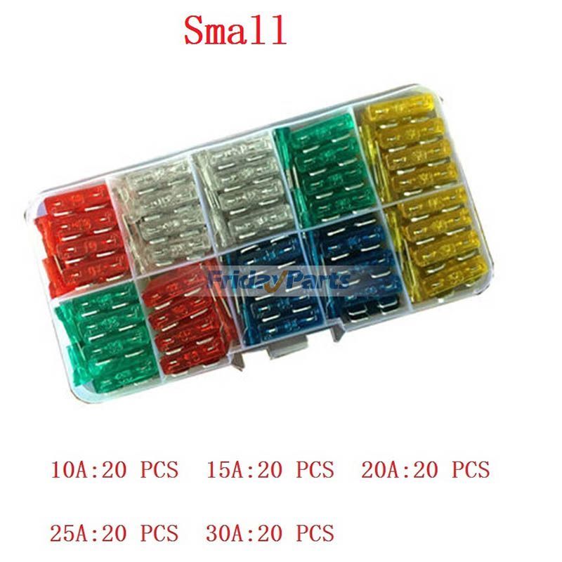 100 PCS Fusible 5-30A Mini Petit Moyen Machines Foreuses Voiture Général 