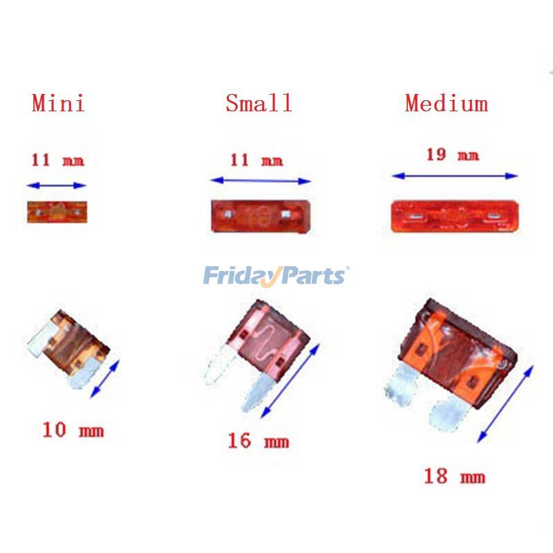 100 PCS Fusible 5-30A Mini Petit Moyen Machines Foreuses Voiture Généralpour Véhicule