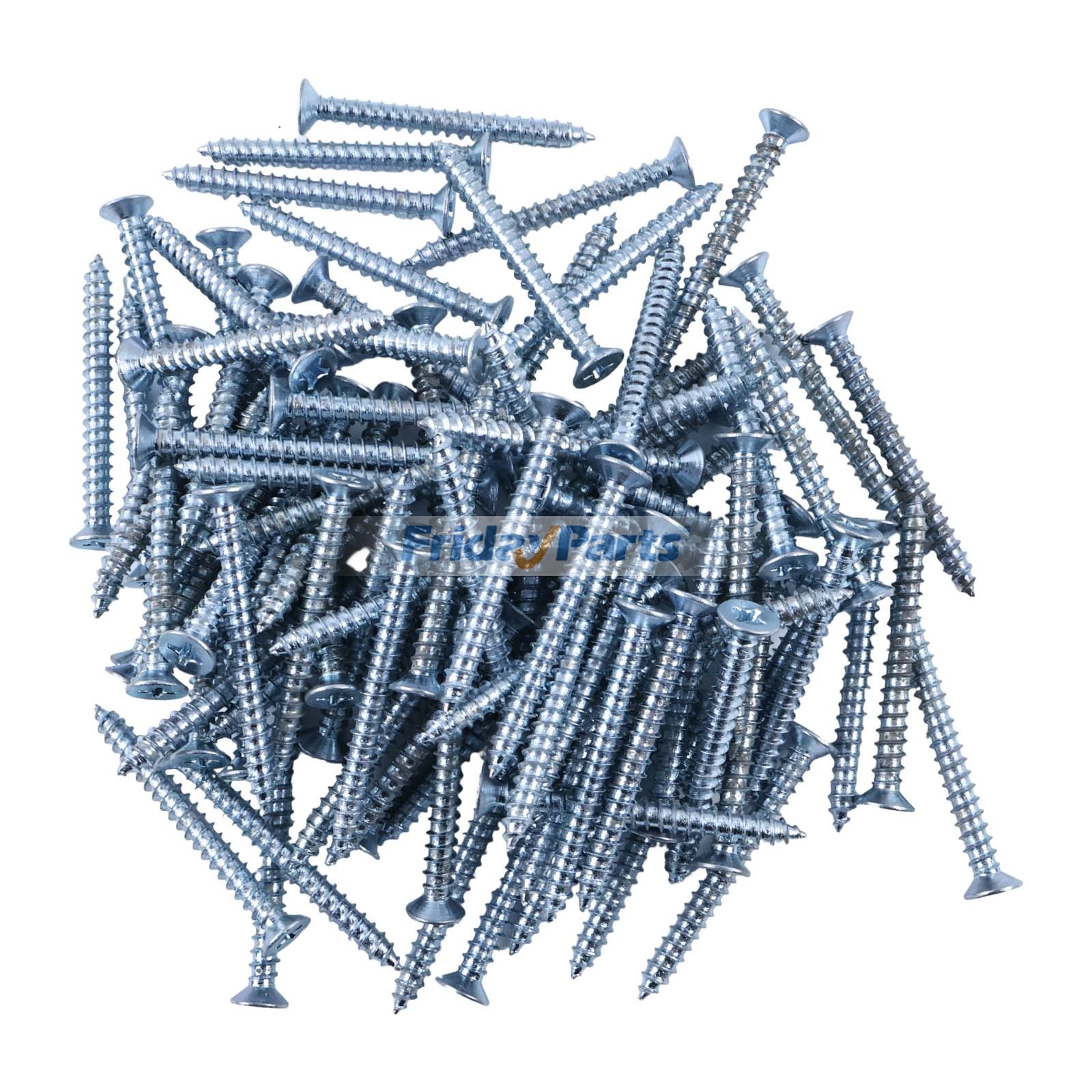 100 Pieces M6×60 Hardened Flat Head Self-Tapping Screw 70993 for CASE Construction Agricultural Equipment