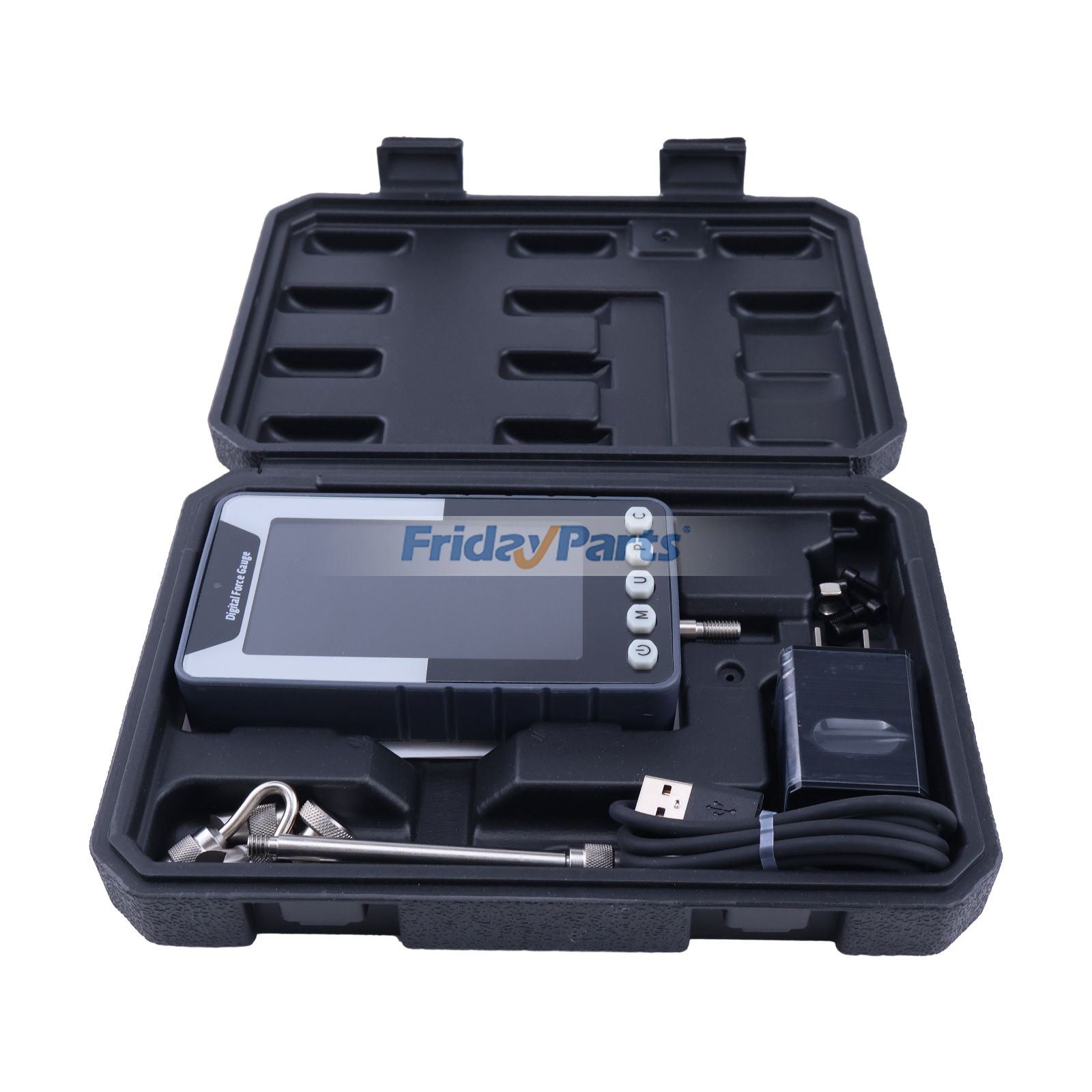 1000N/100Kg/220lb Digital Force Gauge 0.5% Accuracy Large-Screen Push-Pull Meter with Data Output Function DF-1000N