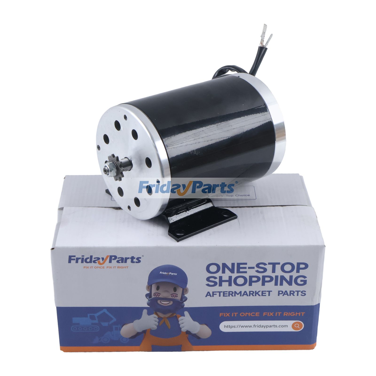 Motor eléctrico con escobillas MY1020 de 1000 W y 48 V para patinete eléctrico, kart, minimoto, todoterreno