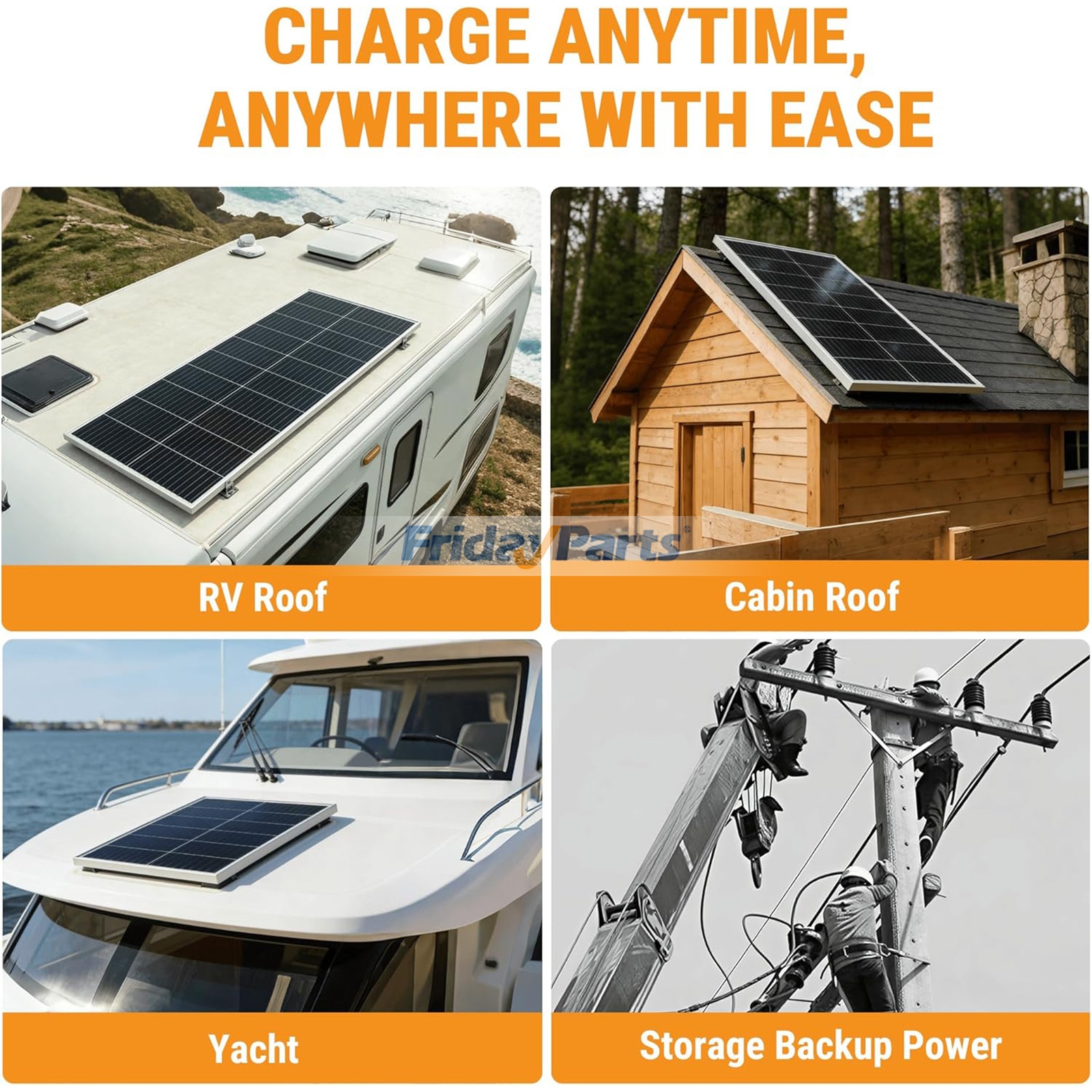 FridayParts Monocrystalline Solar Panel Ki