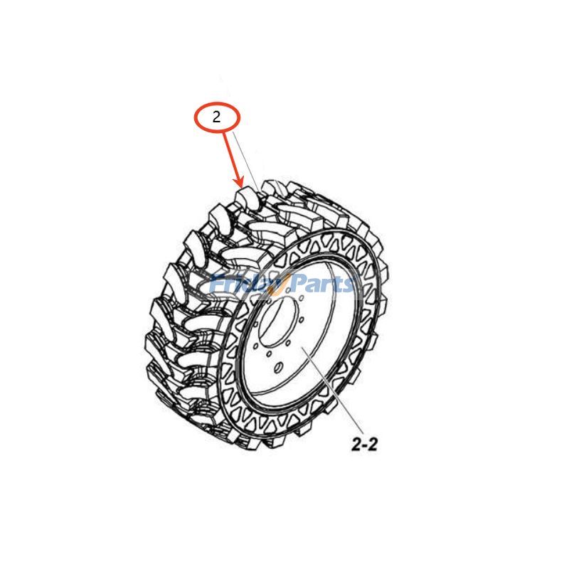 1025X365 Right Wheel for Aerial Work Platforms
