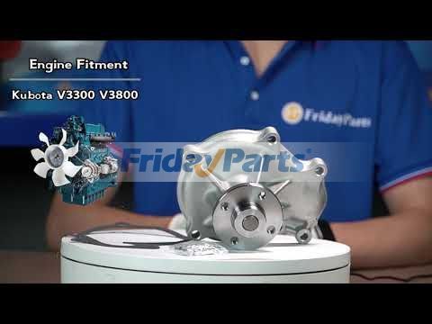 Wasserpumpe mit Dichtung 6680852 für Kubota Motor V3300 V3800 Bobcat Lader A300 A770 S250 S300 S330 S770 S850 T250 T300 T320 T770 T870für Für BOBCAT