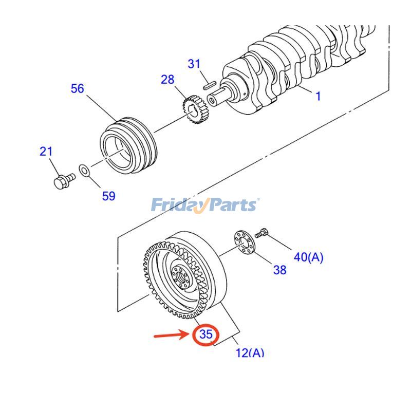 FridayParts 108 Zähne Zahnkranz