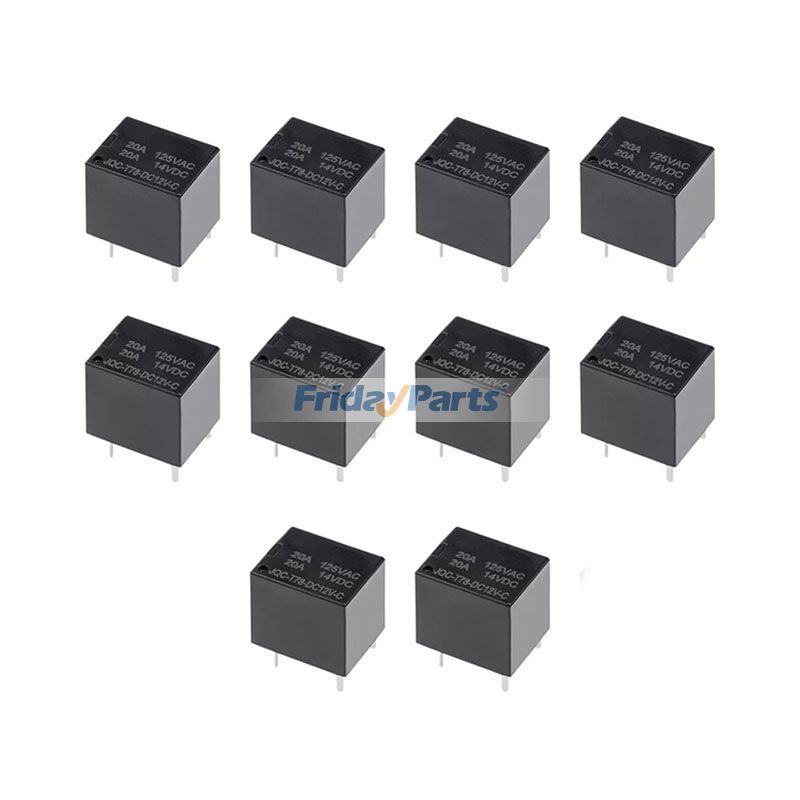Relais de puissance électromagnétique JQC-T78-DC12V-C, 10 pièces, pour PCB