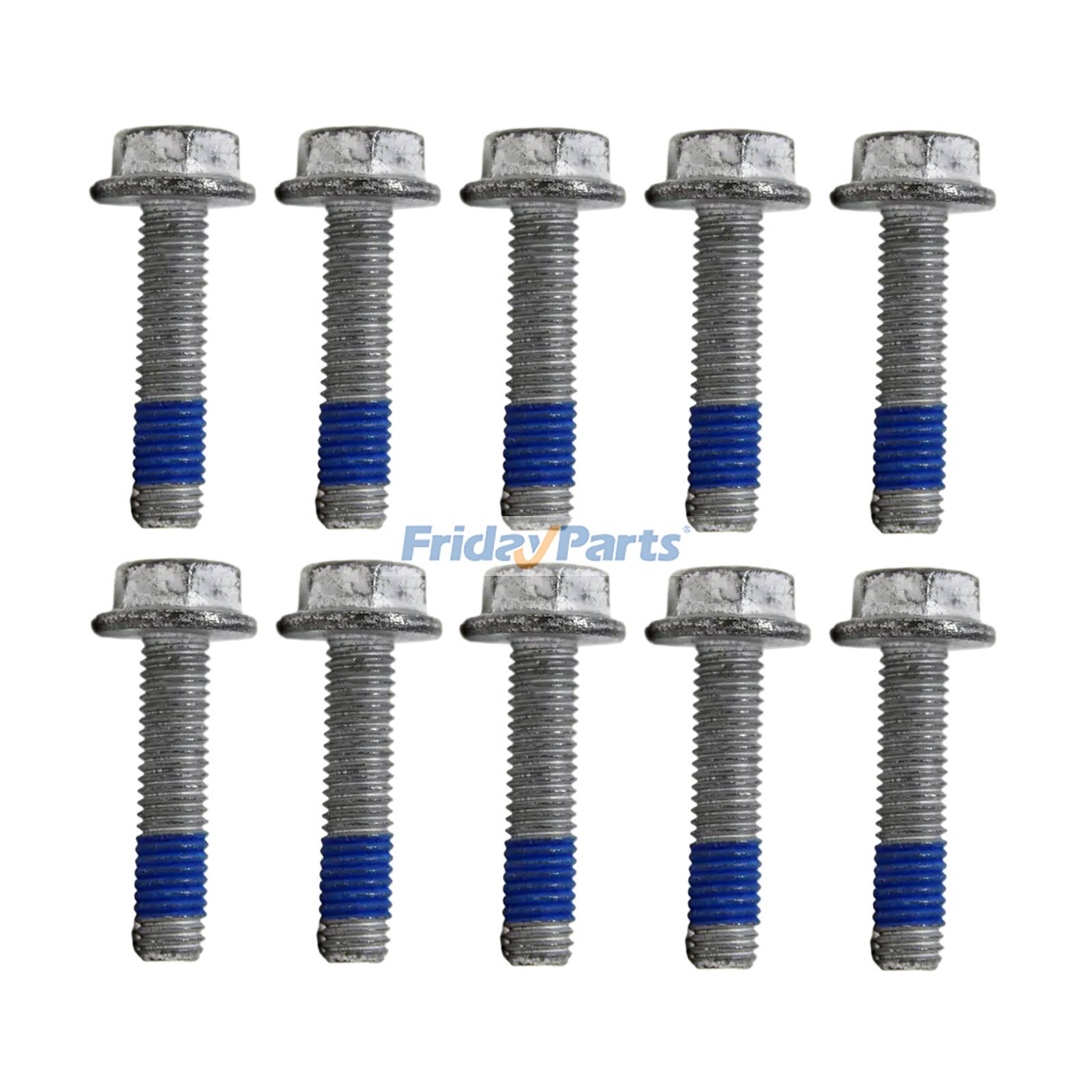 10 Pieces Hex Flange Bolt 59CM835 for Bobcat Loader S650 S570 T590 T770 T870 Excavator E25 E26