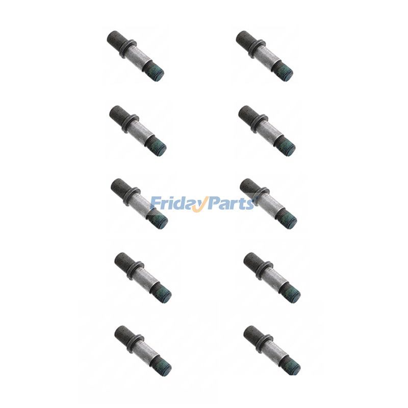 10 Pieces Hub Bolt 42481-33660-71 for Toyota Engine 1DZ 1ZS 4Y 2Z 3Z Forklift 02-5FDF30 02-5FGF30 62-5FDF30 02-5FDU30 02-5FGU30 02-6FD28 02-6FD30 02-6FG28