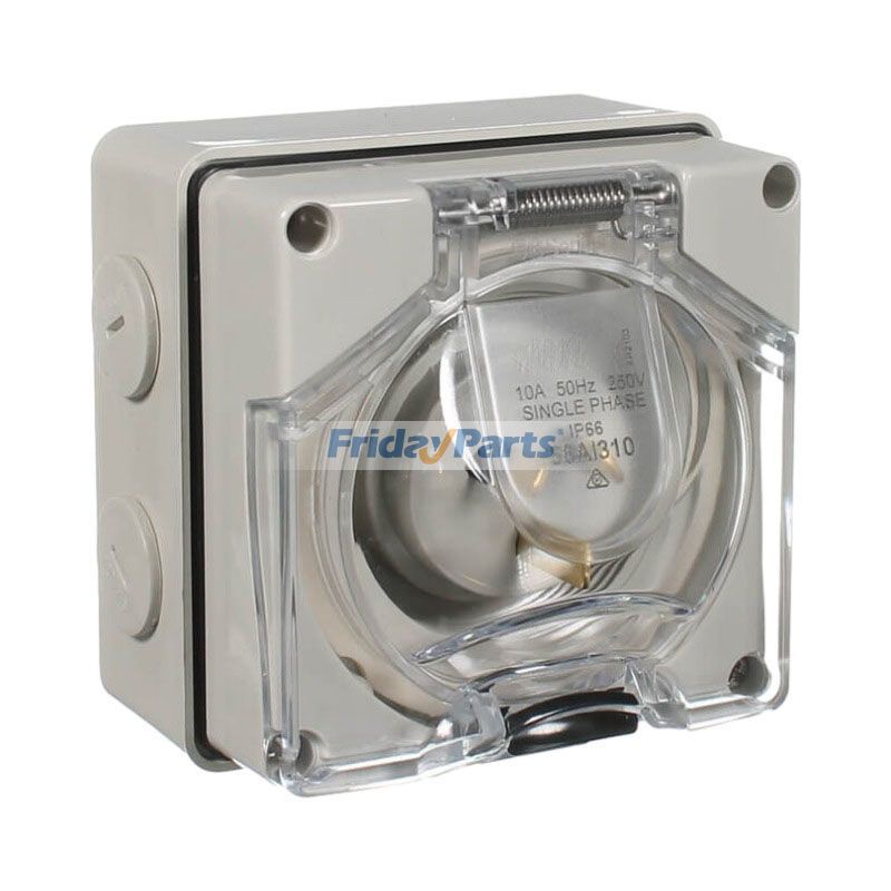 10A 250V 50Hz 1-Phase 3-Flat Pin IP66 Appliance Inlet 56AI310