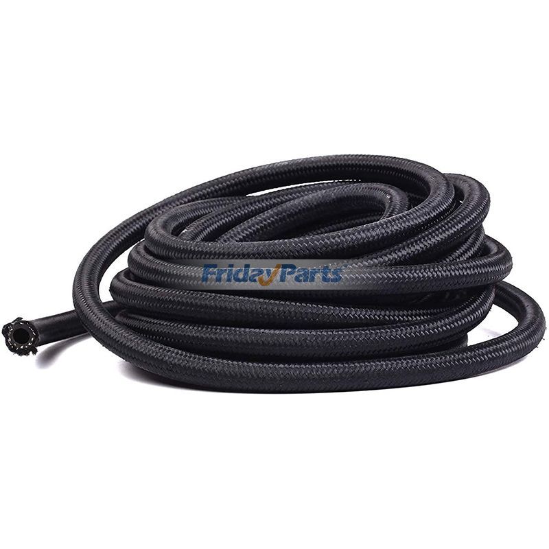 Kit de adaptador de extremo de manguera de combustible de aceite trenzado de acero y nailon AN-6 de 10 pies de FridayParts