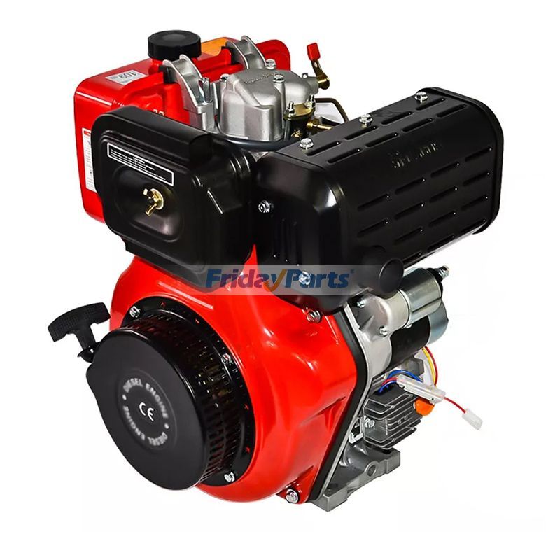 Motor vertical monocilíndrico de 4 tiempos, refrigerado por aire, 10 HP, 411 CC, 186FAE, para cultivador, tractor, generador, compactador, pulverizador