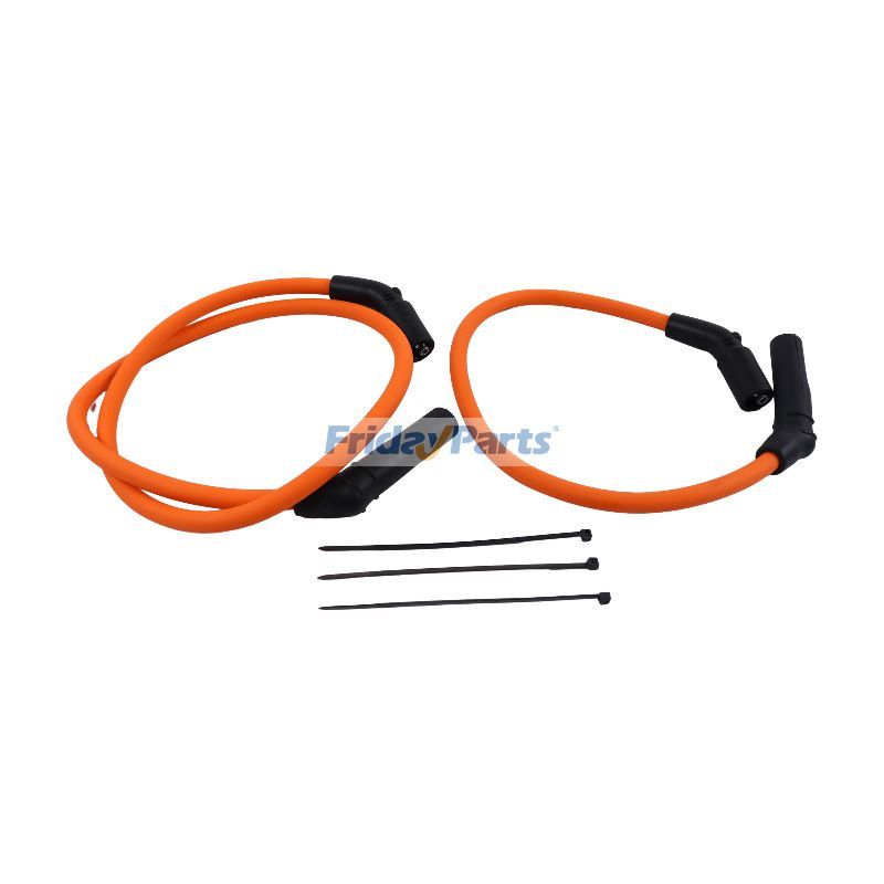 Fil de bougie d'allumage en silicone orange 10 mm TONS-0915FLH pour moto Harley Davidson 2009-2016 FLHR Road King