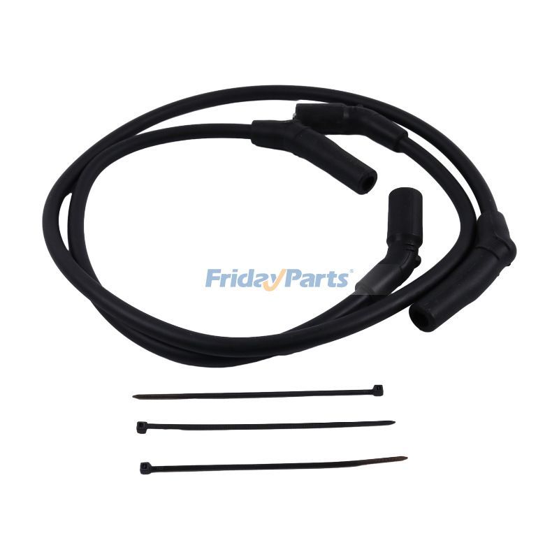 Fils de bougie d'allumage en silicone noir 10 mm TONS-0915FLH-10MM pour moto Harley Davidson 2009-2016 FLHR Road KingpourPour Harley-Davidson