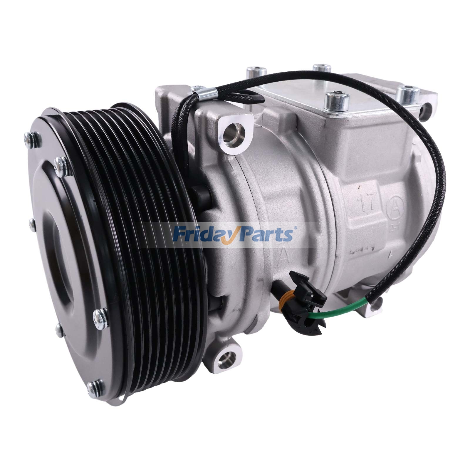 10PA17C 24V A/C Compressor AT172975 for John Deere Engine 4045 6068 6081 6090 Harvester 1070D 1170E 1270G 1470G 753G 759G
