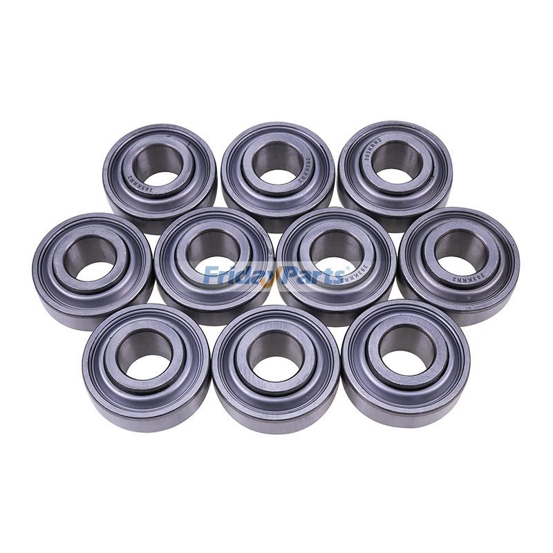 10PCS 203KRR2 Rolamento 0,64" Furo AN281357 JD9214 AN142670 666624R91 149261C91 822-095C 66553 2SH862 222279 para John Deere CASE New Holland Branco para Motor,Cortador de Grama,Trator