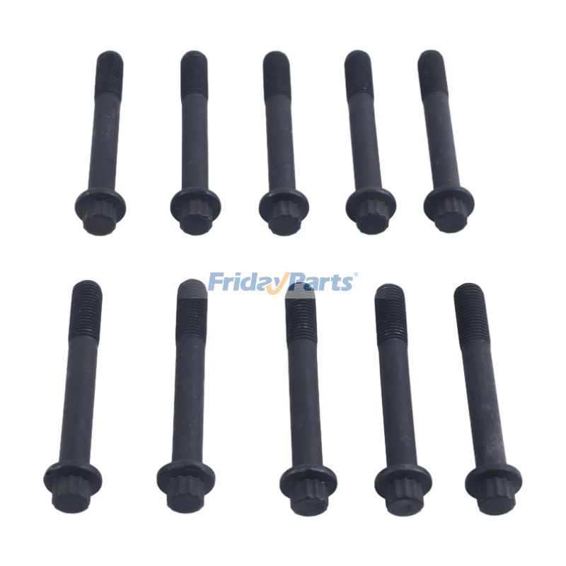 10Pcs Cylinder Head Bolt 8970369591 for Isuzu Engine 3LD1 3LD2 4LE1 4LE2 Hitachi Excavator EX27U EX30U EX35U EX40U EX50U ZX27U ZX30U ZX35U ZX40U ZX50U ZX70-3 ZX75US-3 ZX85US-3