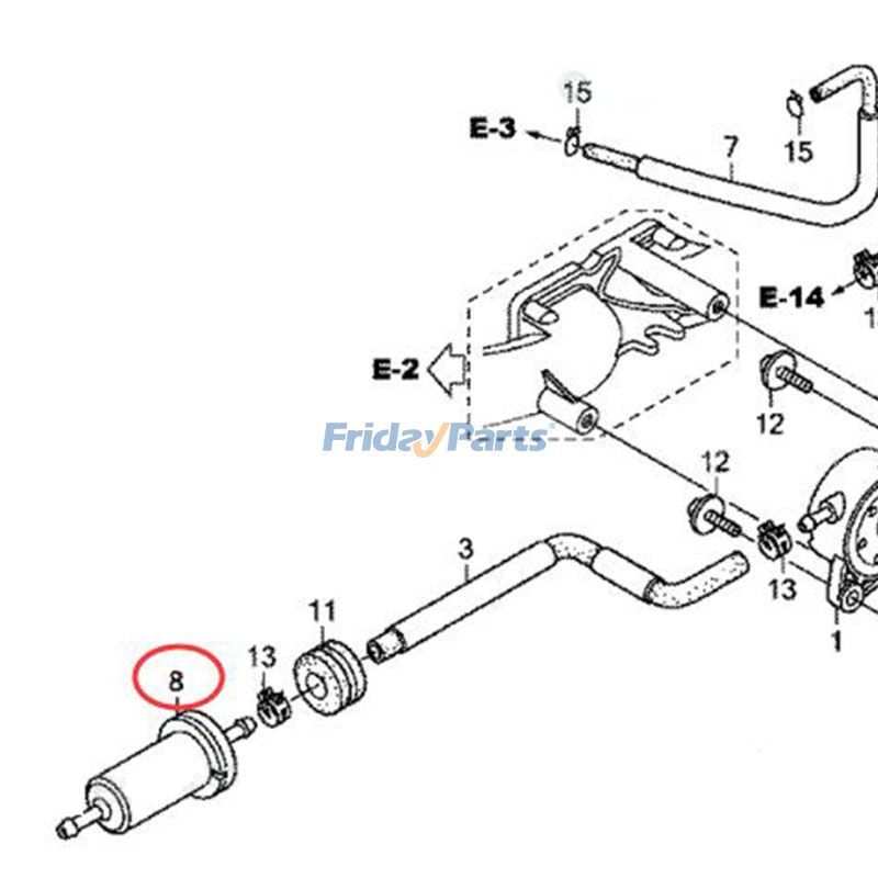 Lot de 2 filtres à carburant pour Moteur Pour Honda