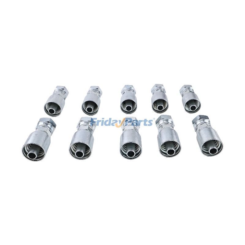 Parker用5/8" メス JIC スイベル スレッド付き油圧ホース継手 10 個