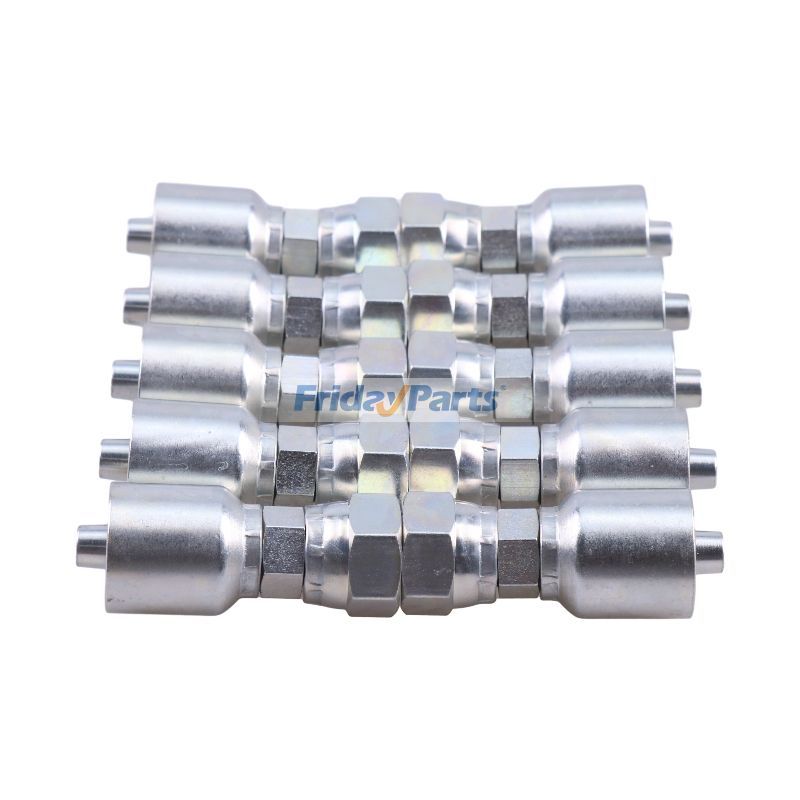 その他 1/2インチメスJIC付き油圧ホース継手10個