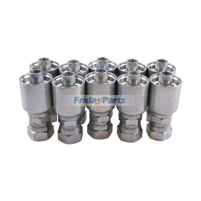 FridayParts 10 STÜCKE Hydraulikschlauchanschluss Mit 1/2" Innengewinde JIC