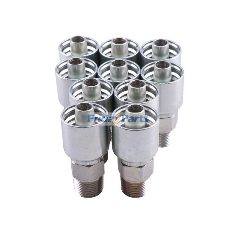 その他 1/2インチ オス NPT 付き油圧ホース継手 10個