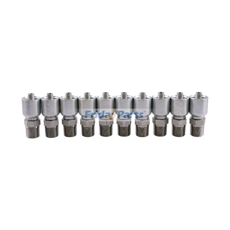 Parker用1/2" NPT ねじ付き油圧ホース継手 10 個