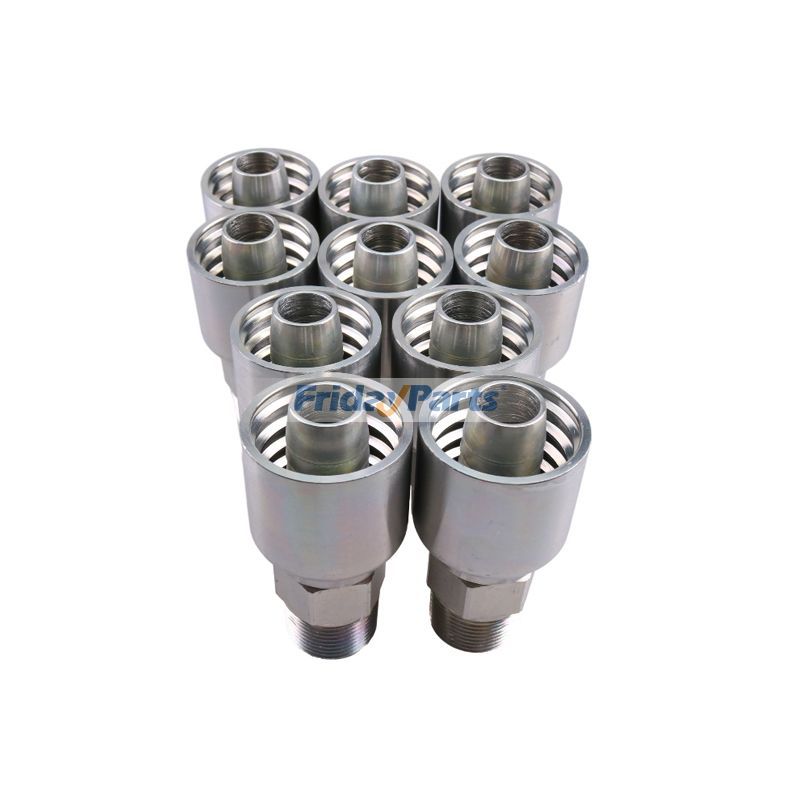 その他 3/4インチねじ付き油圧ホース継手 10個