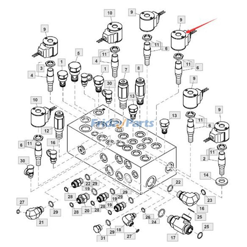 10V 36In Lead Solenoid Valve Coil Cotton Picker Stripper for Others