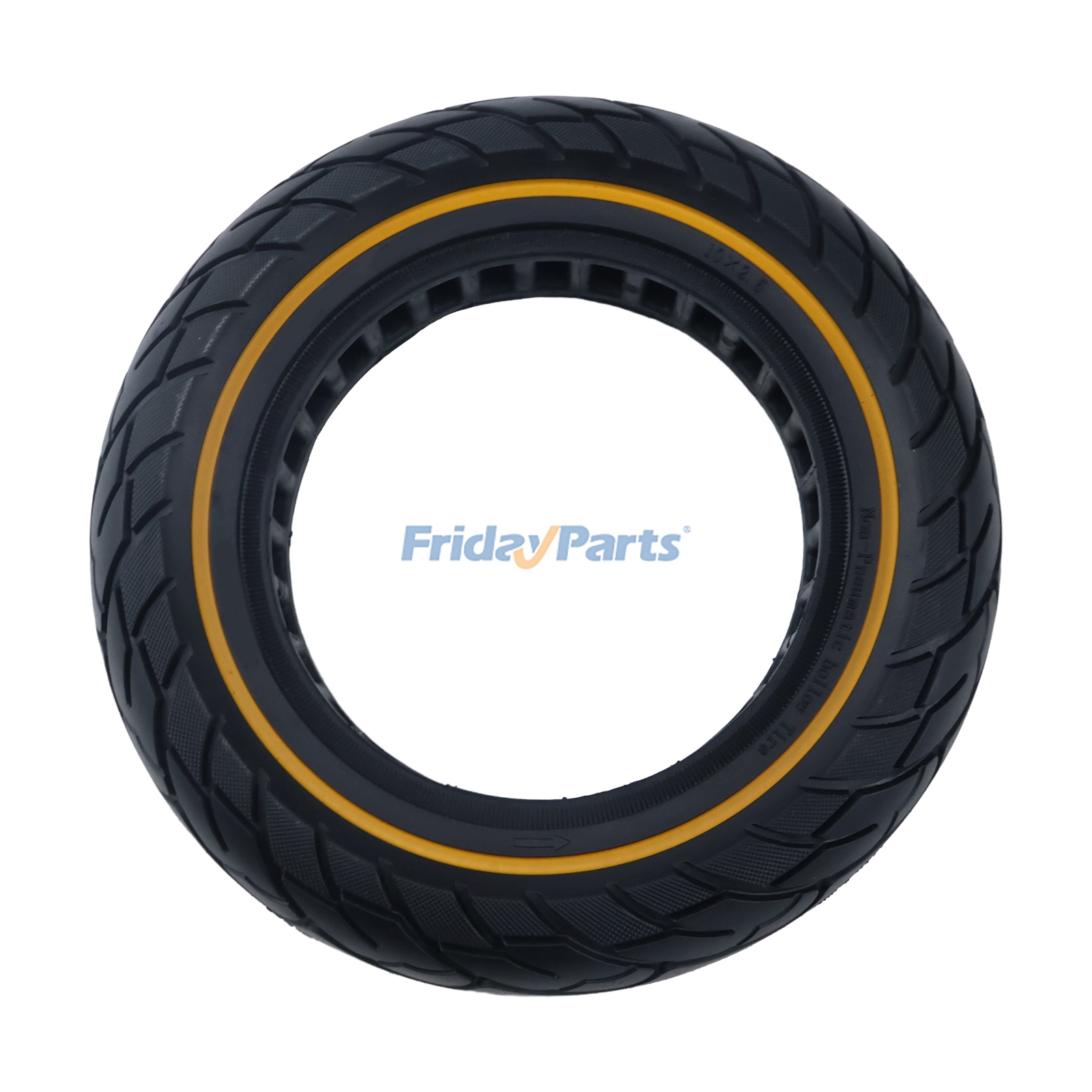 Solid Electric Scooter Tire Yellow Stripe compatible with Vehicle